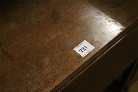 A George III mahogany Pembroke table, fitted drawer and dummy drawer, W.82cm